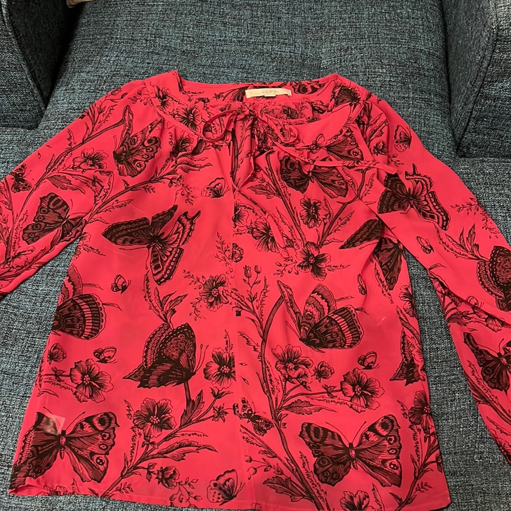 Sheer floral blouse
